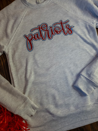 Patriots Ash Gray Sponge Fleece Crewneck Sweatshirt
