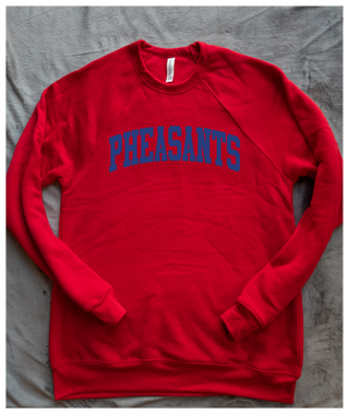 Pheasants Red Crewneck Sweatshirt