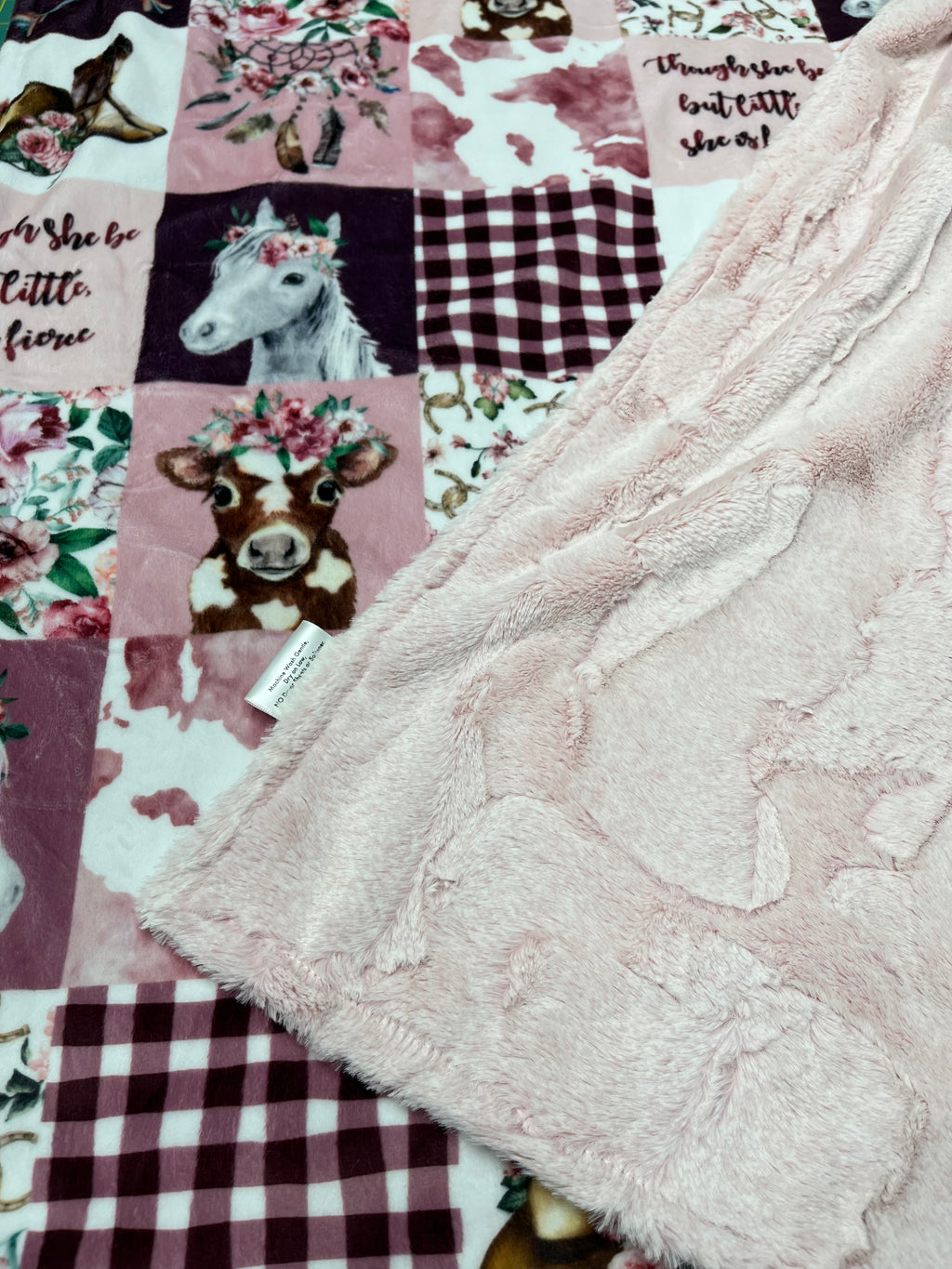 Cowgirl Pink Minky Blankets * Ready to Ship