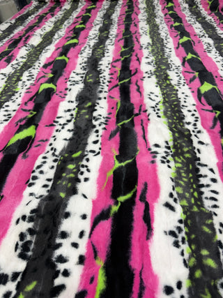 Pink Fancy Leopard Print w/ Fuchsia Pink Minky Blanket *READY TO SHIP