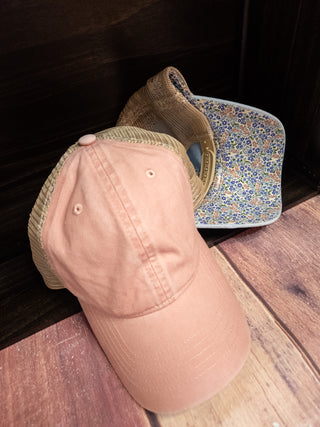 Fashion Pink and Floral Ladies Hat