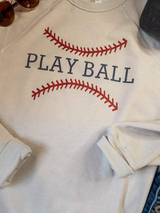 Play Ball Heather Dust Crewneck Sweatshirt