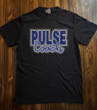 Custom Pulse Family Rhinestone Black Dyed Tee