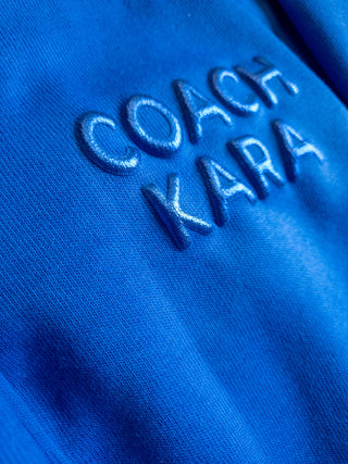 Pulse Blue Metallic Puff Blue Crewneck Sweatshirt - Uppercase Option