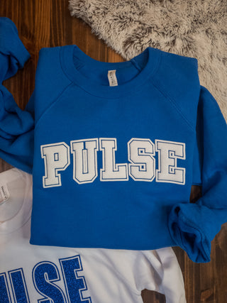 Pulse Puff Print Blue Crewneck Sweatshirt