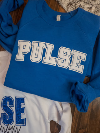 Pulse Puff Print Blue Crewneck Sweatshirt