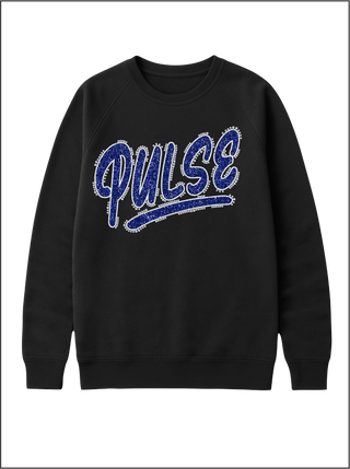 Pulse Rhinestone Black Crewneck Sweatshirt