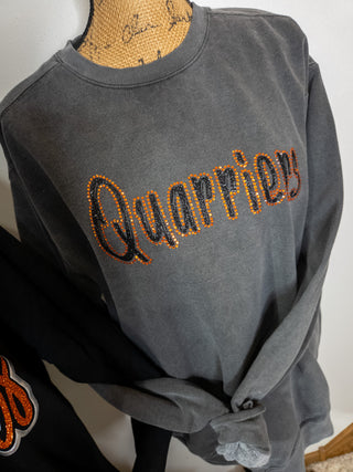Quarriers Rhinestone Dyed Pepper Crewneck Sweatshirt