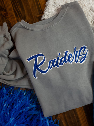 XL Raiders Rhinestone Dyed Crewneck Sweatshirt