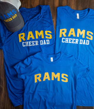 Rams Cheer Dad Charcoal Trucker Hat