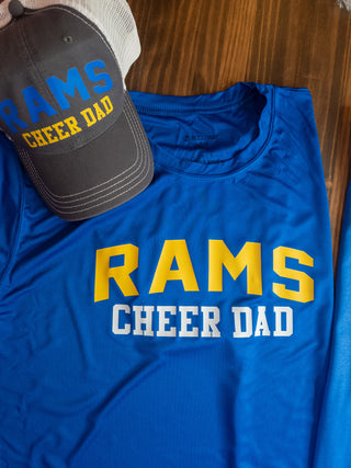 Rams Cheer Dad Charcoal Trucker Hat