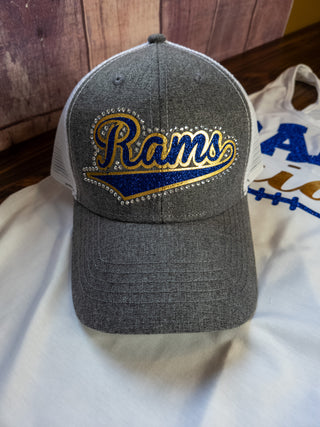 Rams Rhinestone Fashion Ladies Hat
