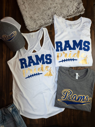 Rams Deep Heather Gray Tee - Sparkle