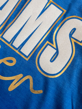 Rams Cheer Heather Blue Tee - Sparkle