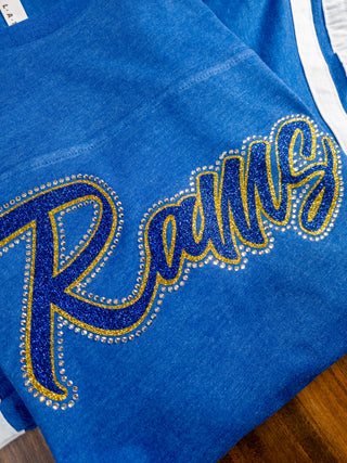 Rams Rhinestone Blue Jersey Tee