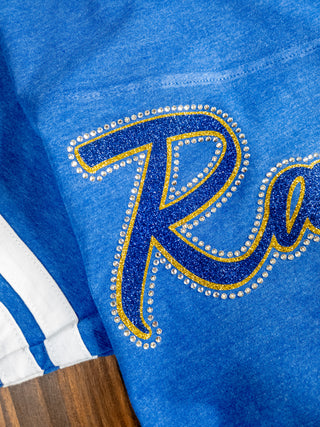 Rams Rhinestone Blue Jersey Tee