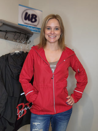 Bobcats B Red Lightweight Jacket - LADIES LARGE