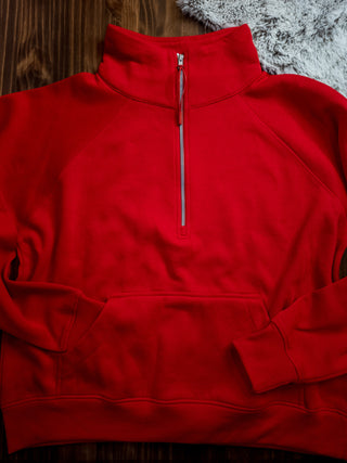 Ladies Relaxed Half Zip Pullover