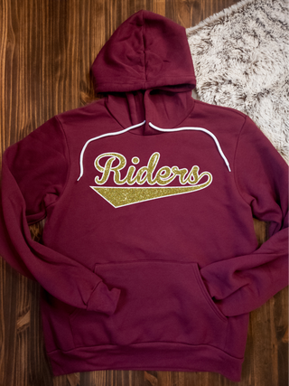 Riders Maroon Sponge Fleece Hoodie