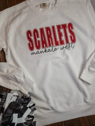 Scarlets Mankato West Dyed White Crewneck Sweatshirt