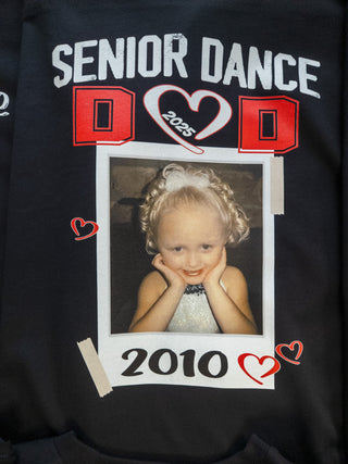 Senior Dance Dad Personalized Black Tee