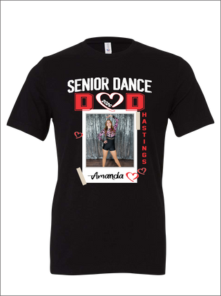 2026 Hastings Senior Dance Dad Personalized Black Tee