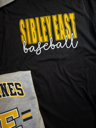 Sibley East Baseball Black Tee