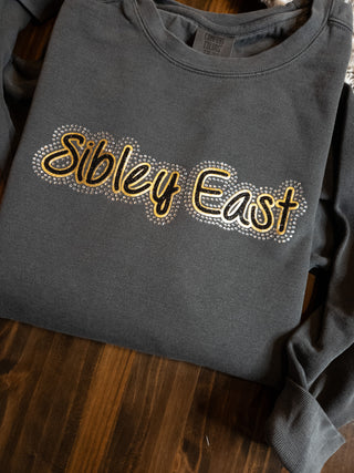 Sibley East Rhinestone Dyed Pepper Crewneck Sweatshirt