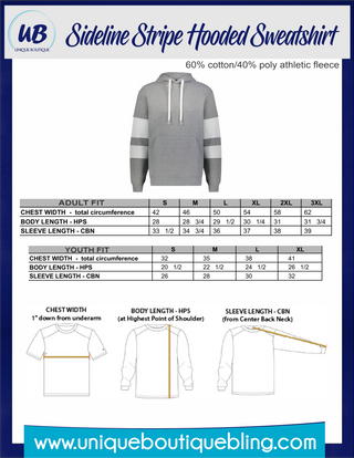 GSL Panthers Gray Sideline Stripe Hoodie