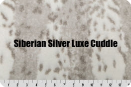 Silver Siberian Leopard Spotted Minky Blankets *Choose Size