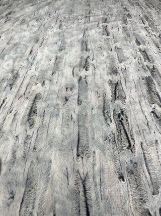 Grey Silver Fox Luxe Minky Blanket w/Black Willow Minky - READY TO SHIP