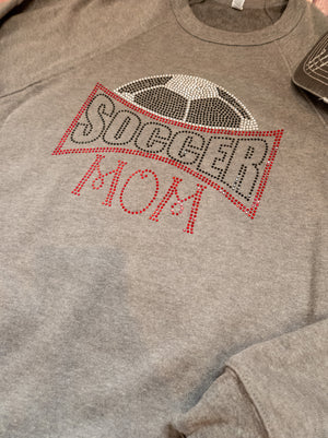 Soccer Mom Rhinestone Crewneck Sweatshirt