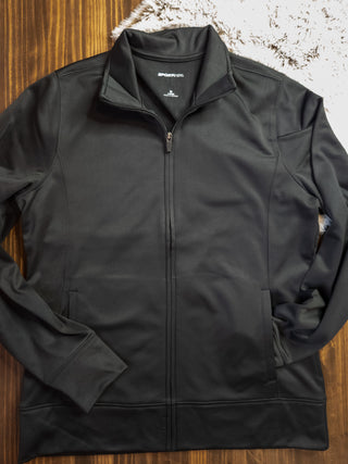 New Ulm Dance Rhinestone Black Moisture Wicking Fleece Jacket