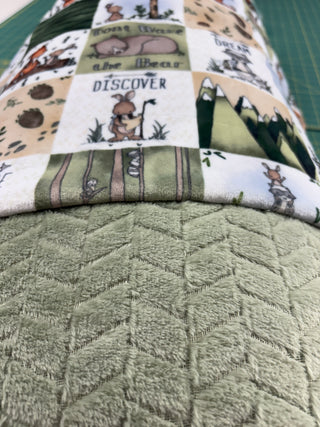 Sweet Melody Animal Cuddle Minky Blanket *Choose Minky Backing & Size