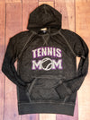 Tennis Mom Rhinestone Fleece Hoodie - Purple/Silver