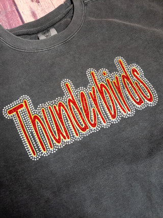 Thunderbirds Rhinestone Dyed Crewneck Sweatshirt