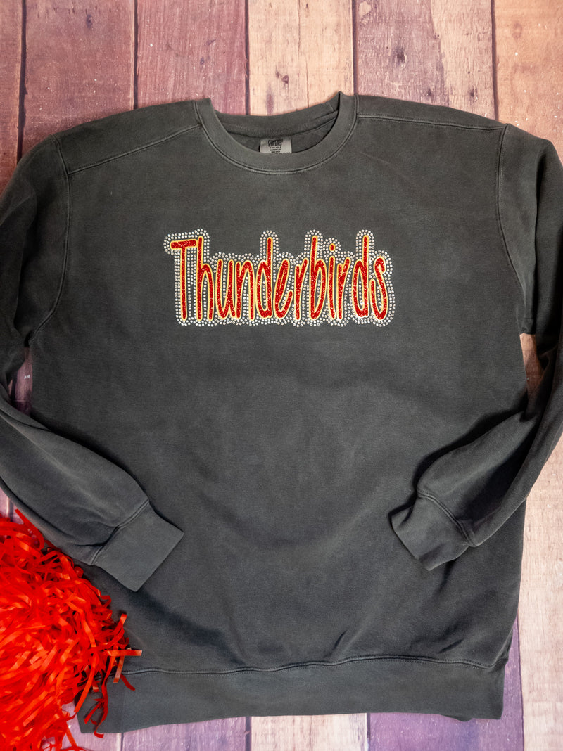 Thunderbirds Rhinestone Dyed Crewneck Sweatshirt