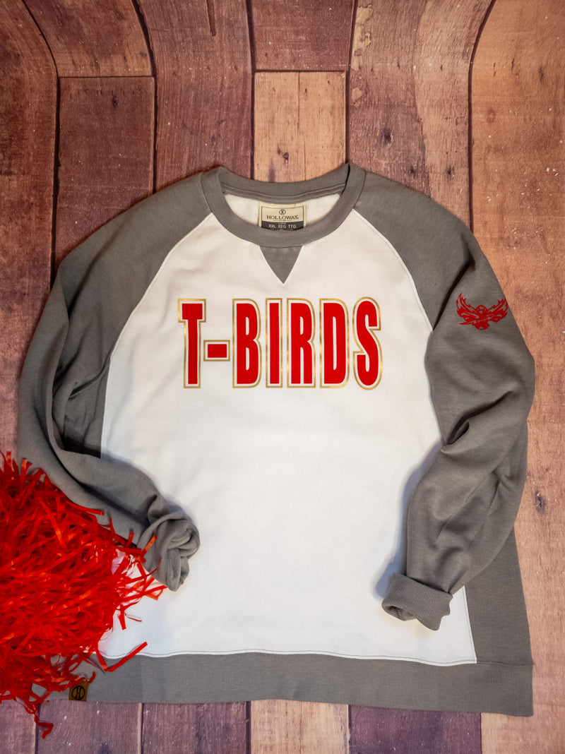 Thunderbirds 'T-Birds' Gray League Crewneck - Ladies Fit