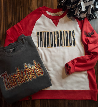 Thunderbirds Red League Crewneck - Ladies Fit
