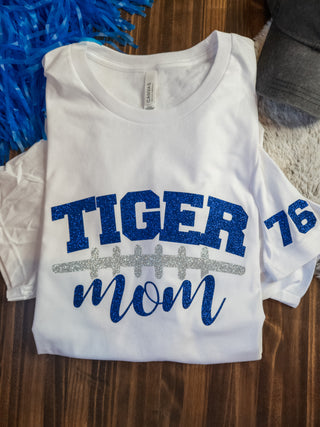 Tiger Football Mom White Tee