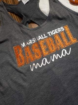 Mashall Tigers Baseball Mama Keyhole Tank