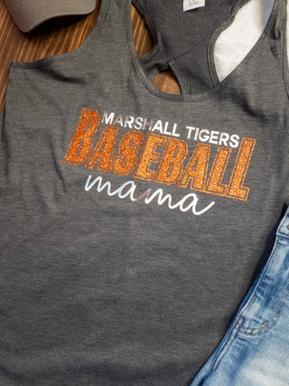 Mashall Tigers Baseball Mama Keyhole Tank