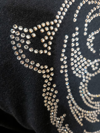 Tigers Dance Team Rhinestone Black French Terry Bomber Zip-Up