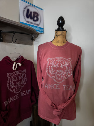 Tigers Dance Rhinestone Brick Dyed Top