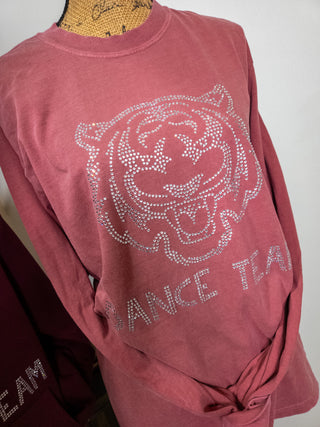 Tigers Dance Rhinestone Brick Dyed Top