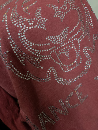 Tigers Dance Rhinestone Brick Dyed Top