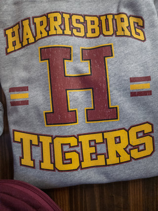 Harrisburg Tigers Distressed Crewneck Sweatshirt