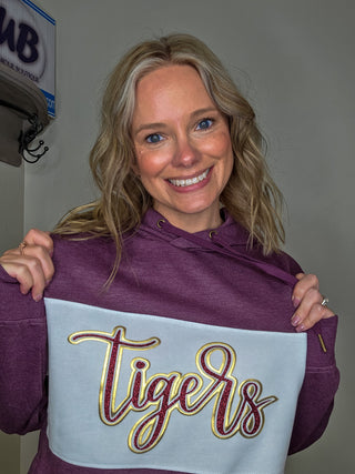Tigers Sparkle And Puff Maroon League Hoodie