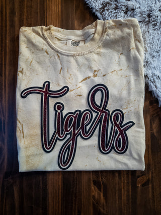 Tigers Sparkle & Puff Colorblast Dyed Tee