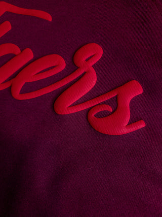 Tigers Puff Maroon Sponge Fleece Crewneck Sweatshirt